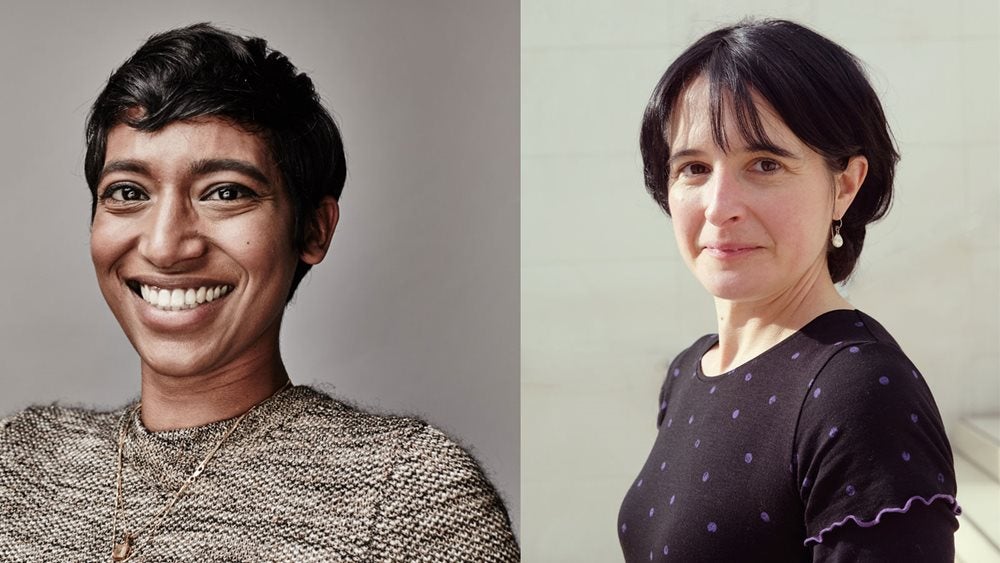 Portraits of Sarah Moss and Kishani Widyaratna