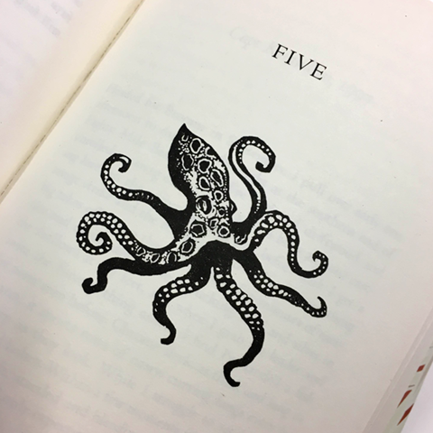 A chapter illustration of an octopus in Island Home.