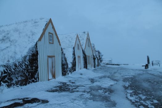 The museum Glumbær, in a cold January.