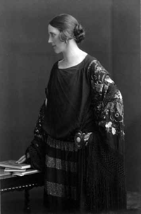 A black and white photograph of Mabel Lucie Attwell.