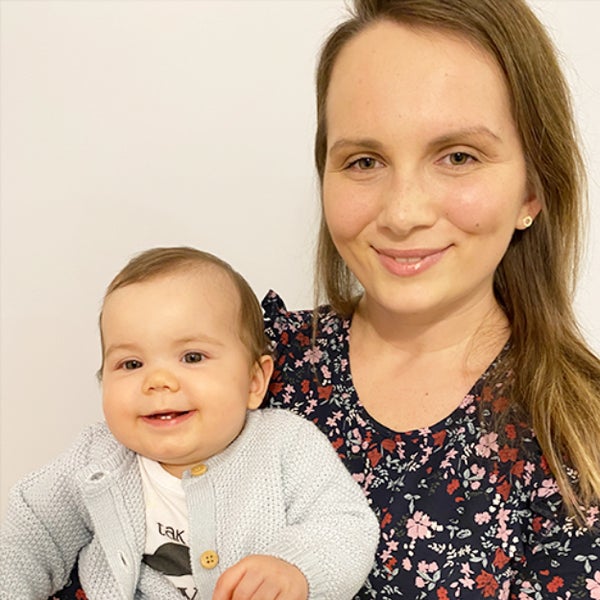 Pacjentka Ewelina z córeczką Pacjentka Ewelina z córeczką
