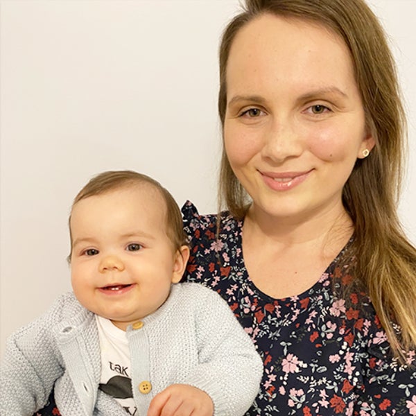 Pacjentka Ewelina z córeczką Pacjentka Ewelina z córeczką