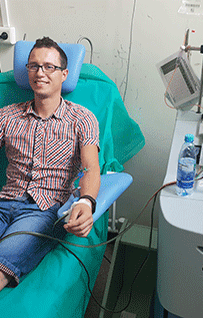 Dariusz to dawca, który podzielił się cząstką siebie z potrzebującym przeszczepienia pacjentem dzieli się swopja historia