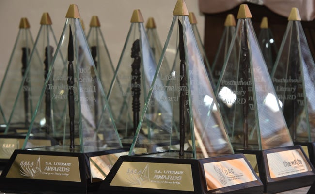 A group of South African Literary Award Trophies