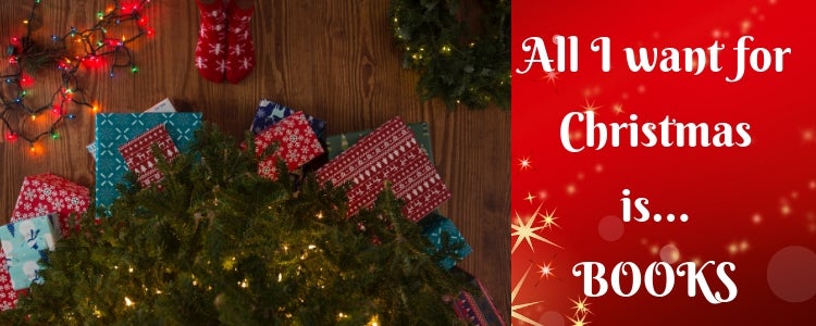 A photo pf presents under the Christmas tree - All I want for Christmas in Books...