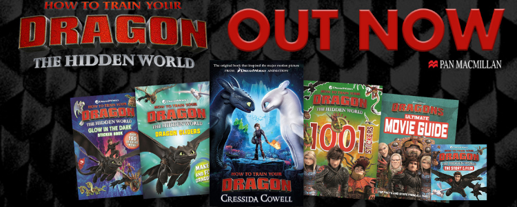 Image of various books int the How to Train Your Dragon Series