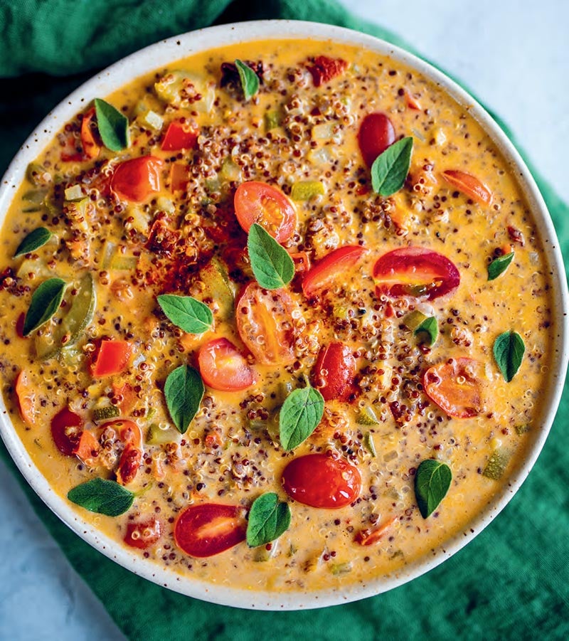 Photo of a bowl of Smoky red pepper quinoa