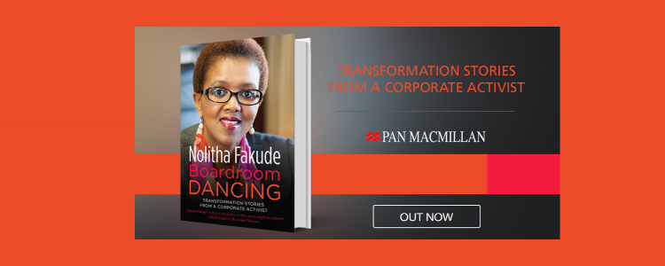 Transformation stories from a Corporate Activist - Picture of book on a red background