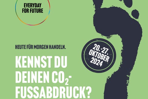 Jeder und jede einzelne kann einen Beitrag zum Klimaschutz leisten: Der CO2-Fußabdruck zeigt auf, wie viele Emissionen mit dem derzeitigen Lebensstil ausgestoßen werden und wo Verbesserungspotential besteht. (Grafik: LPA)