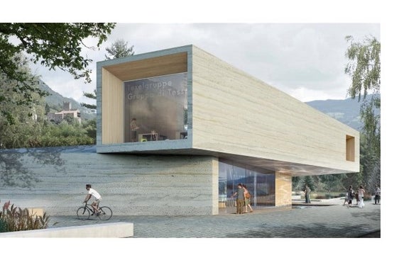 Modernes und großzügig angelegtes Gebäude: Die Bauarbeiten für das neue Naturparkhaus Texelgruppe sind nahezu abgeschlossen. (Foto: LPA/Bautenressort)