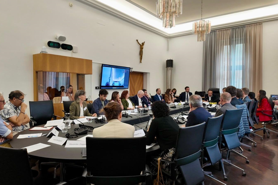 Nella sua seconda riunione, la Consulta culturale provinciale ha discusso le proposte per lo sviluppo di linee guida strategiche per il lavoro culturale in Alto Adige. (Foto: USP/Dipartimento Istruzione, Formazione e Cultura ladina/Bruno Benedetto)