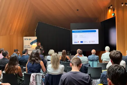 Wie kann die Radmobilität sicherer und effizienter gestaltet und stärker in die täglichen Wege integriert werden? Diese Frage stand im Mittelpunkt des Bike Forum Südtirol 2026, das am 18. September in Brixen stattfand. (Foto: LPA/STA)