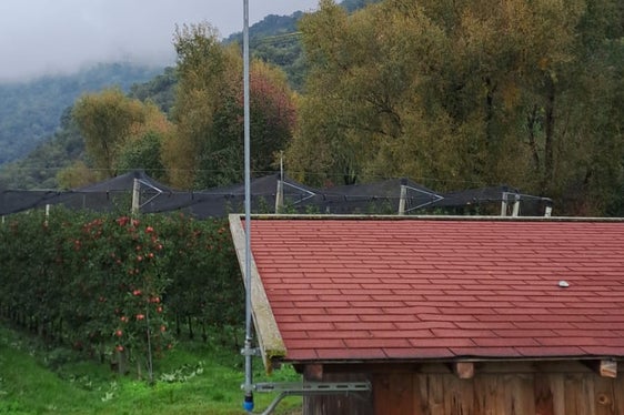 Ausgezeichnetes Projekt Sensorbasierte Bewässerung: die Empfangsstation für die Daten (Foto: LPA/Agrarbetrieb Laimburg in der Agentur Landesdomäne)