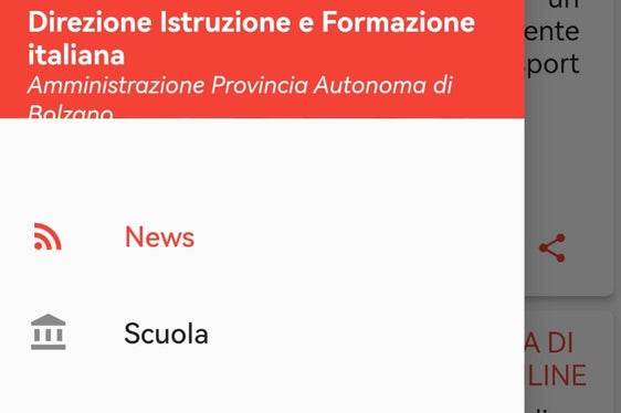 Una panoramica della schermata dell'app AscuolA (Foto: ASP/Direzione Istruzione e formazione italiana)