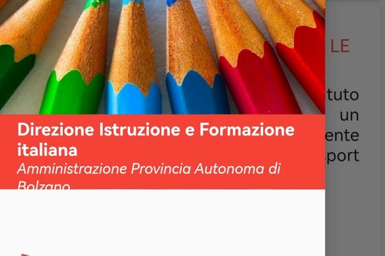 Una panoramica della schermata dell'app AscuolA (Foto: ASP/Direzione Istruzione e formazione italiana)