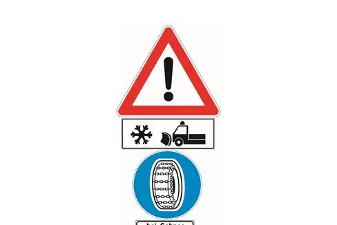 Am Freitag wird Schnee bis in die Tallagen erwartet. Der Landesrat für den Bevölkerungsschutz und den Tourismus Arnold Schuler ruft auch alle Gäste und Touristen dazu auf, die Fahrzeuge mit Winterausrüstung auszustatten. (Foto: LPA/Landesstraßenbeschilderungsdienst)