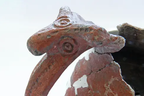 Brocca con manico a forma di testa di ariete (II secolo a.C.) (Foto: ASP/LDA)