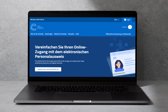 Bequem jederzeit ins Amt: Mit einer elektronischen Identität kein Problem. Für deutschsprachige Nutzerinnen und Nutzer gibt es die Homepage nun auch auf Deutsch. (Foto: LPA/Canva KI generiert)