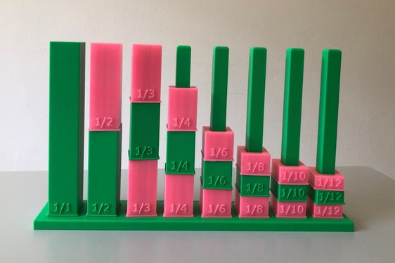 Brüche auf Stäben (Foto: LPA/Bildungsdirektion)