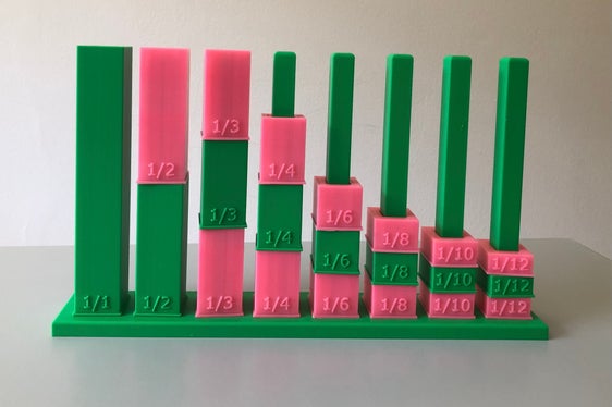 Brüche auf Stäben (Foto: LPA/Bildungsdirektion)