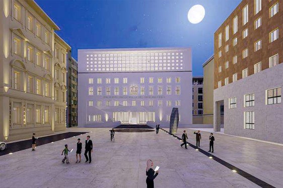 Il rendering del Palazzo del Consiglio provinciale in piazza Silvius Magnago 6 a Bolzano con la prevista sopraelevazione di due piani. (Foto: ASP/Ripartizione Patrimonio)