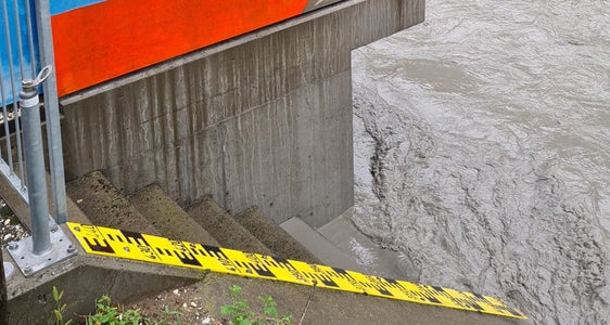 Il livello delle acque dell'Adige e dei suoi affluenti è aumentato a causa delle abbondanti precipitazioni (Foto: ASP/Ufficio Idrologia e dighe)