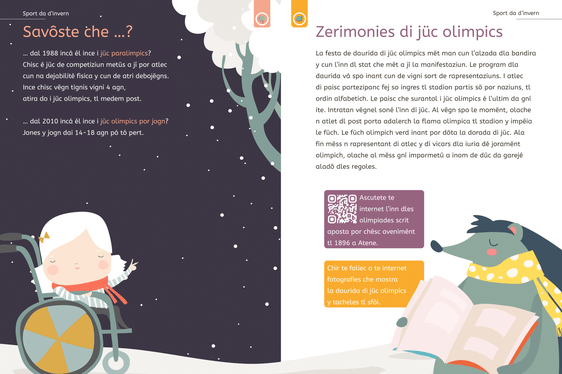 In occasione dei Giochi Olimpici invernali in programma anche ad Anterselva è stato sviluppato un materiale didattico innovativo e linguisticamente adattato per questo evento. (Foto: USP/Area pedagogica Direzione Istruzione e Formazione ladina)