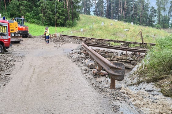 Smottamenti, frane e altri disagi hanno colpito soprattutto la zona di Campo di Trens. (Foto: Ufficio Sistemazione bacini montani nord)