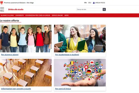 Il rinnovato sito web del diritto allo studio offre informazioni su sovvenzioni per soggiorni linguistici, borse di studio e servizi in Civis (Foto: USP)