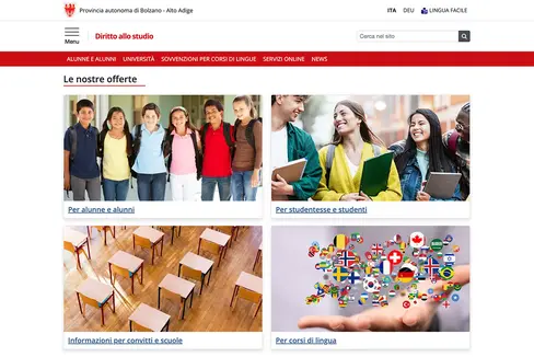 Il rinnovato sito web del diritto allo studio offre informazioni su sovvenzioni per soggiorni linguistici, borse di studio e servizi in Civis (Foto: USP)