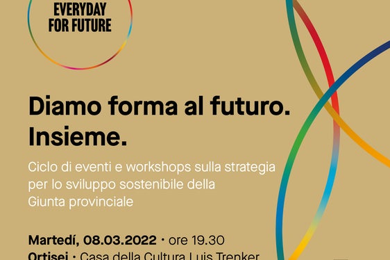 Il programma della prima serata informativa sulla sostenibilità che si svolgerà l'8 marzo ad Ortisei (Foto: ASP)