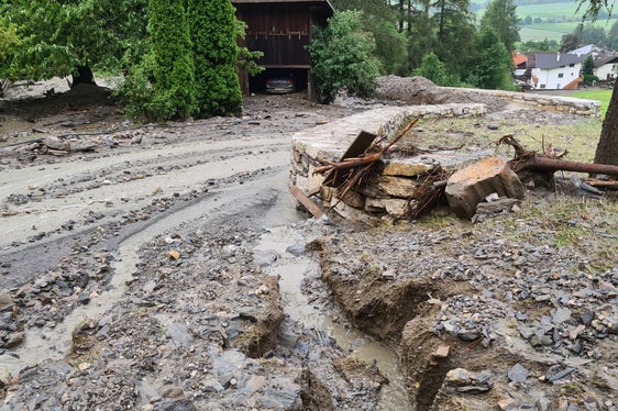Le piogge hanno provocato danni ad abitazioni nella zona di Campo di Trens. (Foto: ASP/Ufficio sistemazione bacini montani nord/Jan Kobald)