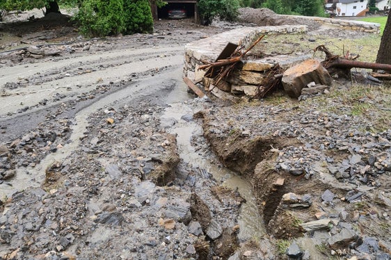 Le piogge hanno provocato danni ad abitazioni nella zona di Campo di Trens. (Foto: ASP/Ufficio sistemazione bacini montani nord/Jan Kobald)