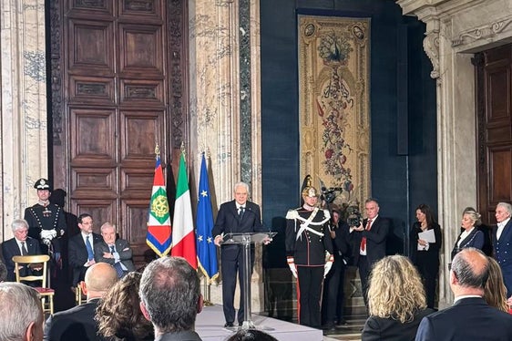 L'intervento del presidente della Repubblica, Sergio Mattarella, in occasione dello scambio degli auguri con i rappresentanti delle Istituzioni, delle forze politiche e della società civile alla quale ha preso parte anche il presidente della Provincia autonoma di Bolzano, Arno Kompatscher. (Foto: ASP)