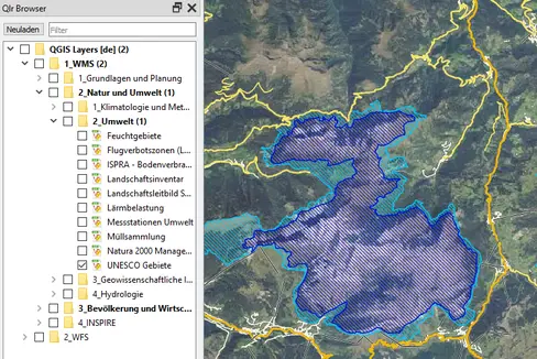 Auf Geodaten zugreifen leicht gemacht: Das Landesamt für Landesplanung und Kartografie stellt eine Erweiterung des Open-Source-Programms QGIS zur Verfügung. (Foto: LPA/Landesamt für Landesplanung und Kartografie)