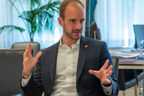 Il sottosegretario di Stato austriaco per la digitalizzazione e lo sviluppo della banda larga Florian Tursky (Foto: ASP/Fabio Brucculeri)