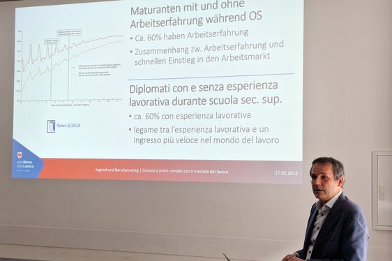 Die Ausführungen von Arbeitsmarktservice-Chef Stefan Luther (Foto: LPA/Maurizio Di Giangiacomo)