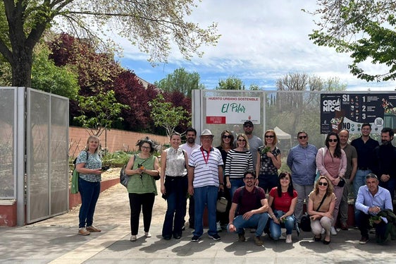 Core-Partner beim Besuch des Kompostiergeländes der städtischen Gärten von Ciudad Real (Foto: LPA/Landesagentur für Umwelt und Klimaschutz)