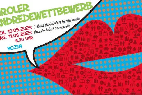 Unter dem Motto Ich rede, also bin ich! findet am 10. und 11. Mai 2023 in Bozen der Jugendredewettbewerb statt. Anmelden kann man sich ab sofort bis 21. April.