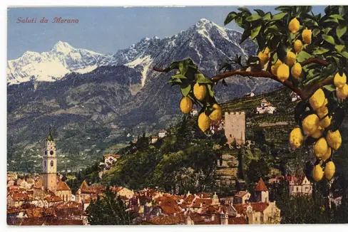 Una mostra virtuale ripercorre i lavori dell'editore e fotografo Lorenz Fränzl (Foto: Fränzl, Lorenz: “Saluti da Merano”. 1925 – 1940. Inv. Nr. 4081428, Touriseum - Museo provinciale del Turismo - Castel Trauttmansdorff)