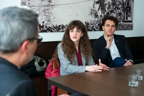 La presidente Ariane Benedikter e il suo vice Alexander von Walther a colloquio con il presidente Kompatscher (Foto: ASP/Brucculeri)