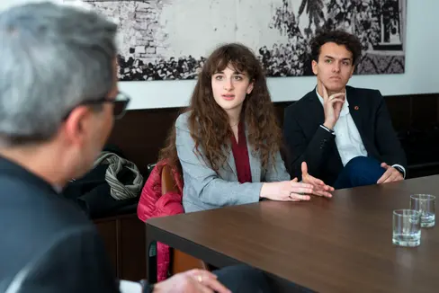 La presidente Ariane Benedikter e il suo vice Alexander von Walther a colloquio con il presidente Kompatscher (Foto: ASP/Brucculeri)