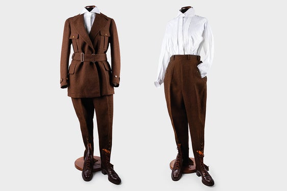 Eine Bergsteigerhose für Frauen aus der Zeit um 1900/1910 ist der Beitrag des Frauenmuseums Meran – Hosen sind das stoffgewordene Symbol des Kampfes der Frauen um Gleichstellung. (Foto: LPA/Museumsverband Südtirol/Frauenmuseum)