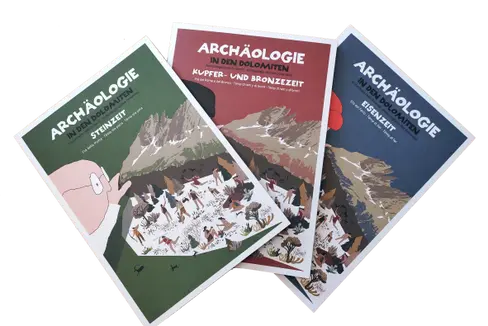 Archeologia nelle Dolomiti è un pacchetto di apprendimento con testi multilingui, che sarà presentato il 9 febbraio dalla Direzione istruzione, formazione e cultura ladina (Foto: ASP/Direzione istruzione, formazione e cultura ladina)