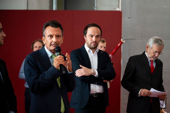 Il sovrintendente scolastico Vincenzo Gullotta nel corso della cerimonia d'inaugurazione della fiera. Il futuro si costruisce scegliendo con passione: solo così si affrontano le sfide e si cresce per tutta la vita. (Foto: USP/Fabio Brucculeri)