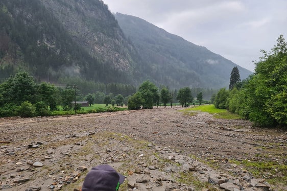 Blick auf die Unwetterschäden am Tulferbach/Schaggbach in Wiesen/Pfitsch (Foto: LPA/Landesamt für Wildbach- und Lawinenverbauung Nord in der Agentur für Bevölkerungsschutz)