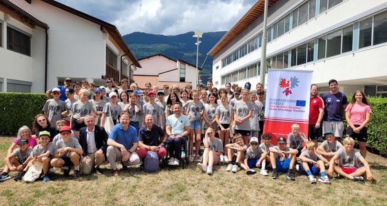 Quest’anno l'EuregioSportCamp torna a Malles in Alto Adige, alla Scuola superiore Sport Invernali Claudia de Medici. Nella foto un momento dell'EuregioSportCamp 2023, sempre a Malles. (Foto: Euregio)