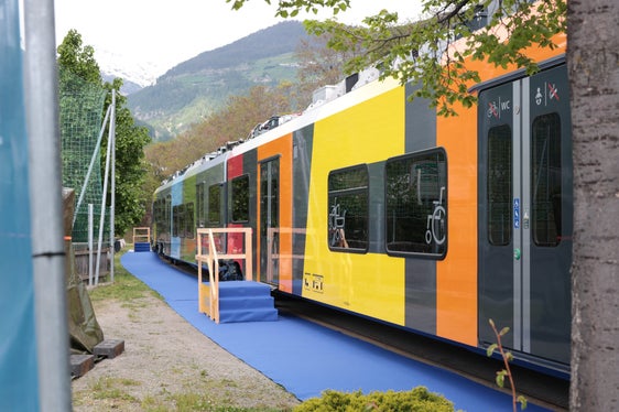 È stato presentato il treno elettrico a unità multiple Coradia Stream. (Foto: Sta/Ivan Brentegani)