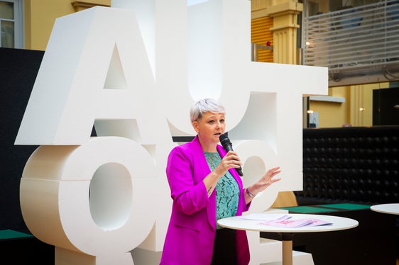 La presidente dell'Osservatorio provinciale sui diritti delle persone con disabilità e difensora civica altoatesina Michela Morandini (Foto: ASP/F. Brucculeri)