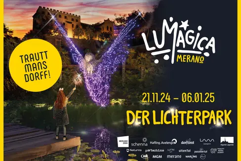 Die Gärten von Schloss Trauttmansdorff schließen am Freitag, 15. November, für diese Saison ihre Tore. Ab Donnerstag, 21. November, kann zwischen 16.30 und 21 Uhr bis zum 6. Jänner 2025 in Teilen der Gartenanlage der Lichterpark Lumagica besichtigt werden. (Foto: Gärten von Schloss Trauttmansdorff)